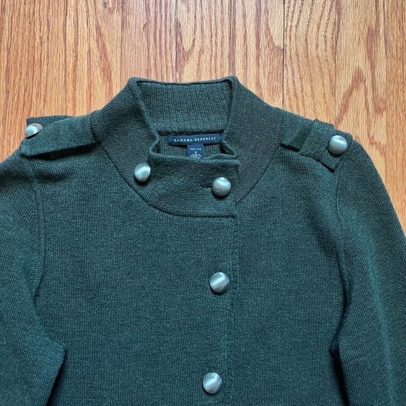 Banana Republic Olive Green Cardigan Womens Petite Small - Picture 6 of 8
